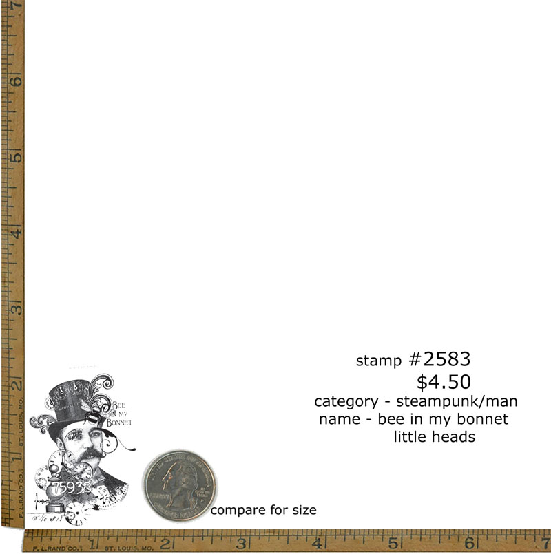 #2583 - Bee in My Bonnet Little Heads - Steampunk/Man